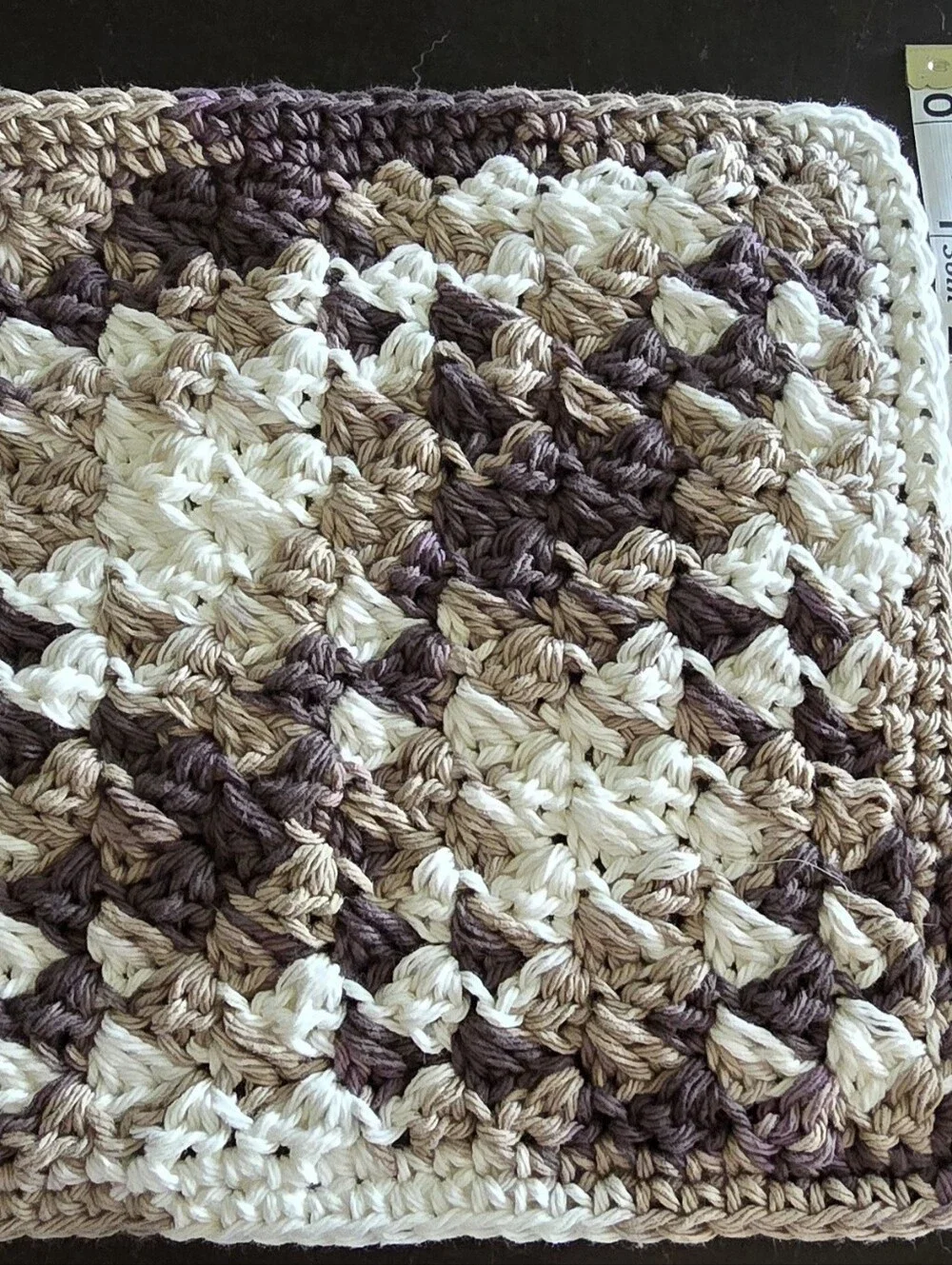 Handcrafted Crochet Dishcloth Set 8x8 EcoFriendly Cotton Neutral Cottage Palette